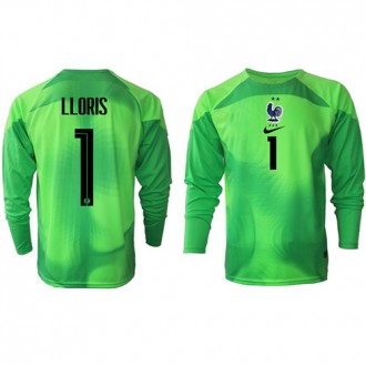 Frankrike Hugo Lloris #1 Målvakt Borta Kläder VM 2022 Långärmad